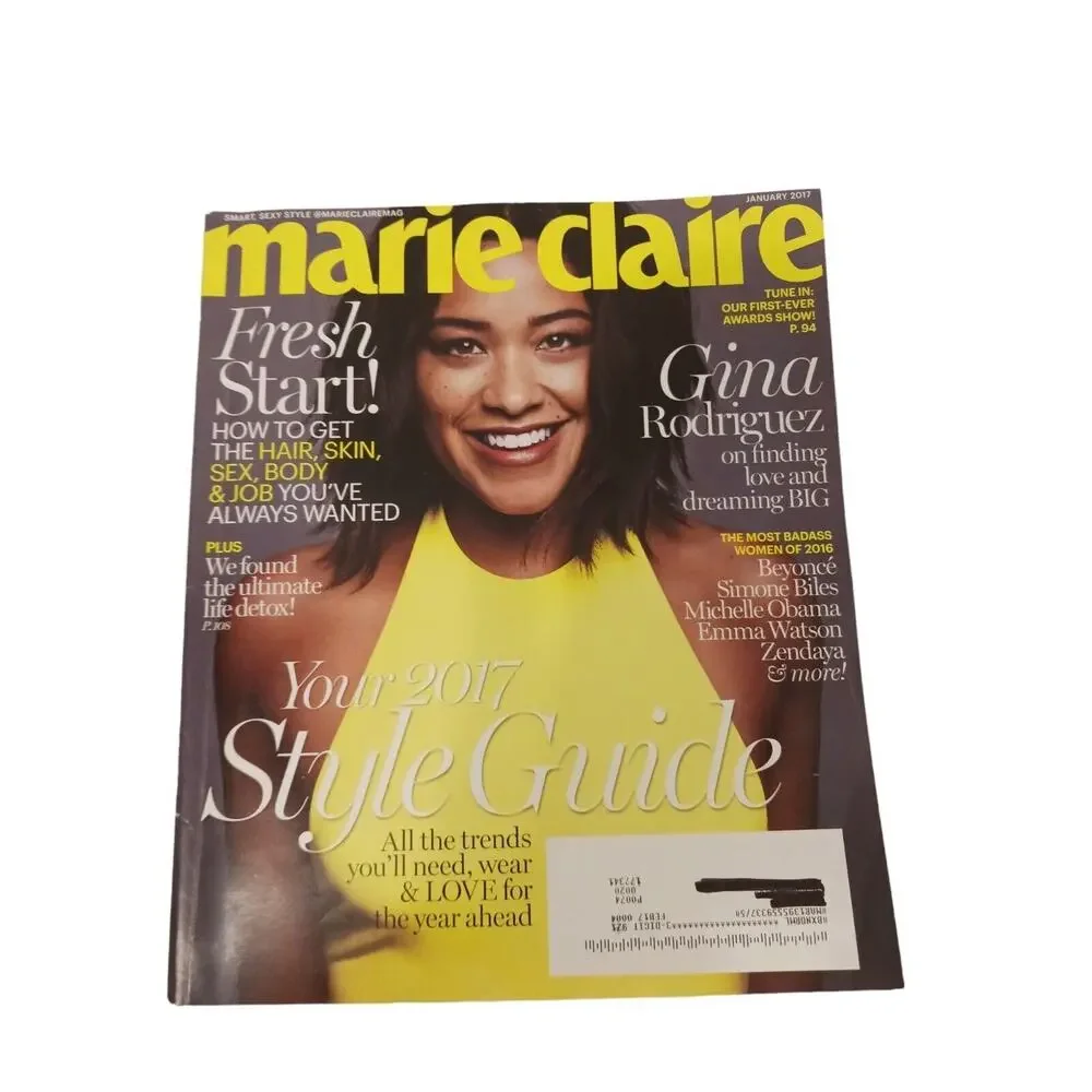 2016 2017 Lot of 4 Issues MARIE CLAIRE Magazine July SEPT Oct January GREAT Cond